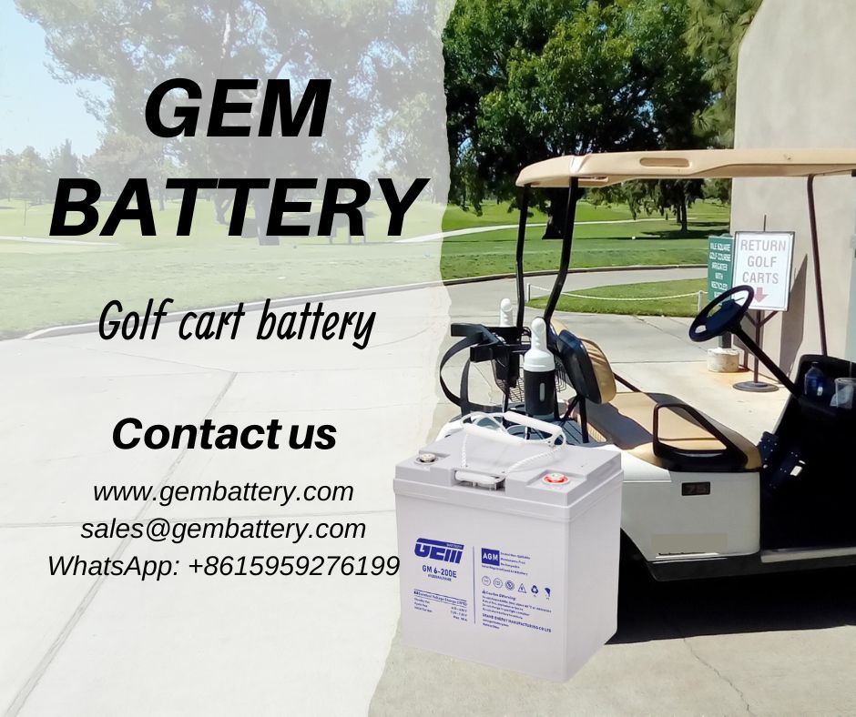ゴルフカートのバッテリー
