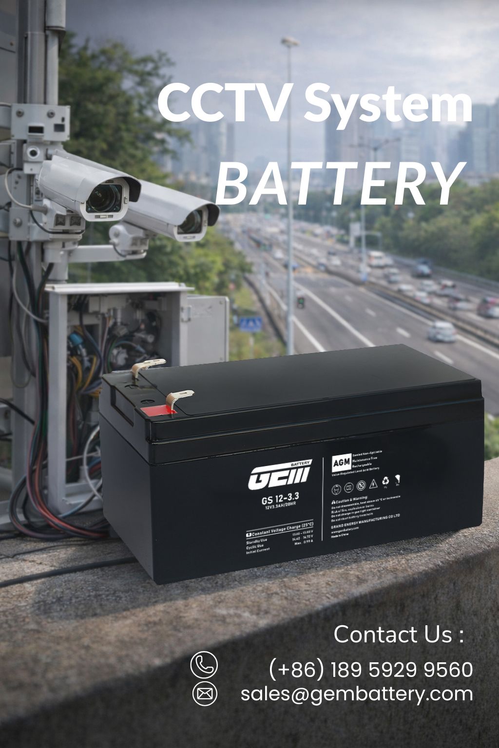 CCTV system battery